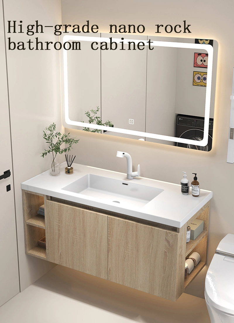 Wholesale Luxury Products Hotel Bathroom Cabinet Wall-Hung with Bathroom Sink Cabinets Furniture with Mirror Vanity