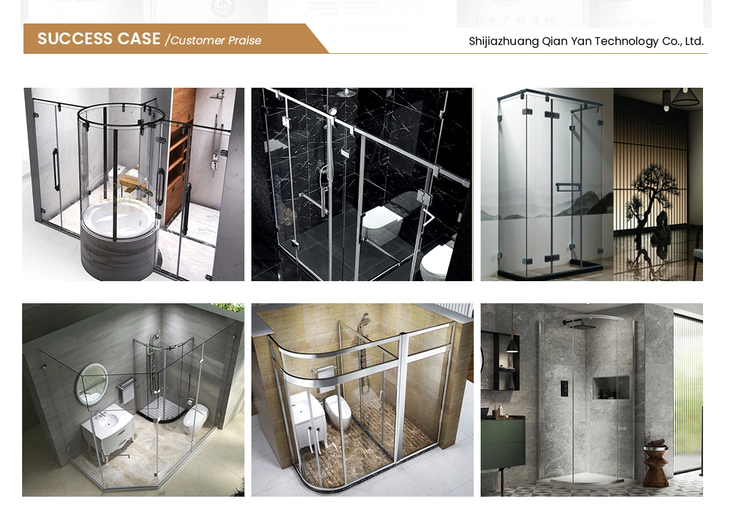 Qian Yan 2 Persons Multi-Function Bath Shower Cabin China Aluminium Material Tray Shower Enclosure Factory Luxury Waterfall Aluminium Material Shower Room