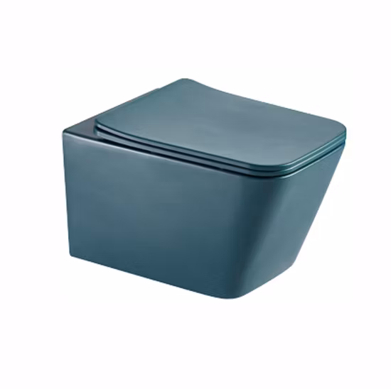 Inodoro suspendido cuadrado sin borde de cerámica de tamaño pequeño CE en Gran Bretaña